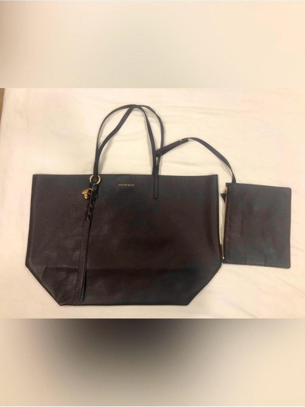 ALEXANDER MCQUEEN Leather Shopper Tote Bag
